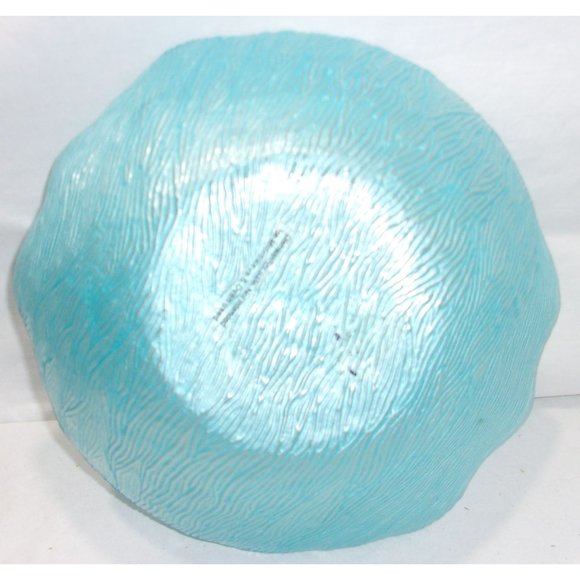 Beautiful Turquoise Catch All Decorative Glass Bowl 8" - Picture 4 of 9